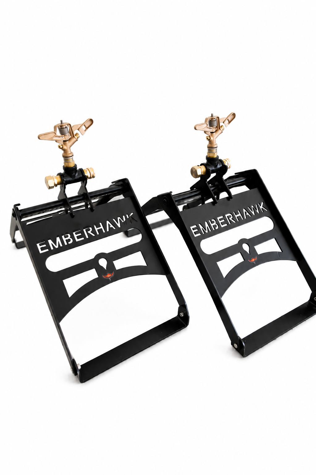 EmberHawk FireHawk roof sprinkler on a powder-coated steel A-frame with a solid brass impact head